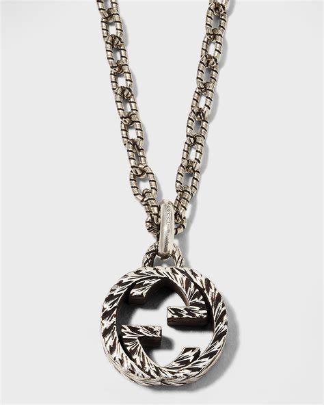 Gucci Interlocking necklace in sterling silver